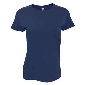 SOLS Womens/Ladies Imperial Heavy Short Sleeve Tee / Navy